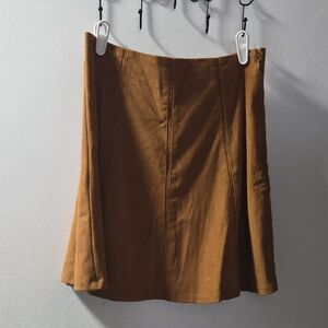 LOFT Tan A-Line Skirt